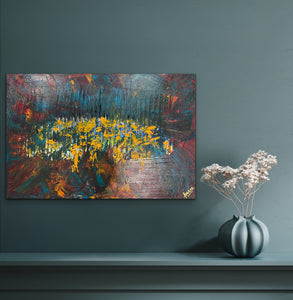 Wonders (61 cm x 91 cm)Textured Abstract Painting by Joanne Daniel
