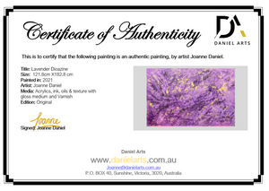 Lavendar Dioazine 121.8 cm x 182.8 cm Purple Textured Abstract Painting