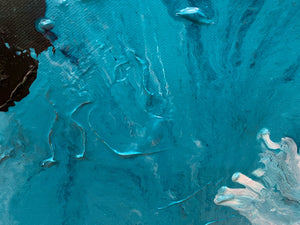 Deep Southern Ocean 121.8 cm x 182.8 cm Light Blue Textured Abstract Painting