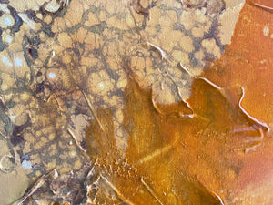 Burnt Desert 93 cm x  61 cm Orange Textured Abstract Painting