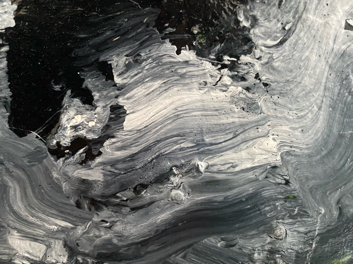 Alpine Mountains 93 cm x 61 cm Black Green Textured Abstract Painting Abstract by Australian Artist Joanne Daniel