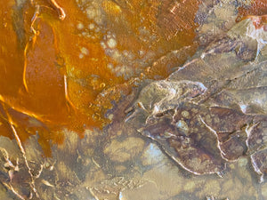 Burnt Desert 93 cm x  61 cm Orange Textured Abstract Painting