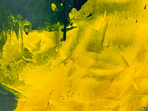 Lemon splash (91 cm x 182 cm)Textured Abstract Painting by Joanne Daniel