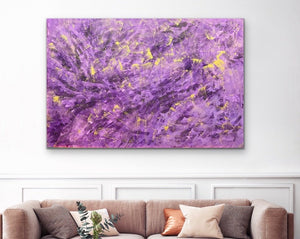 Lavendar Dioazine 121.8 cm x 182.8 cm Purple Textured Abstract Painting