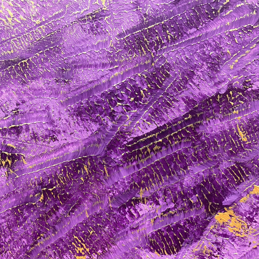 Lavendar Dioazine 121.8 cm x 182.8 cm Purple Textured Abstract Painting