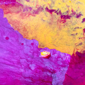 Deep Yellow Dianthus 121.8 cm x 182.8 cm Yellow Pink Textured Abstract Painting