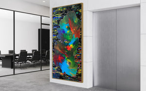 Galactic Sky (91 cm x 182 cm)Textured Abstract Painting by Joanne Daniel