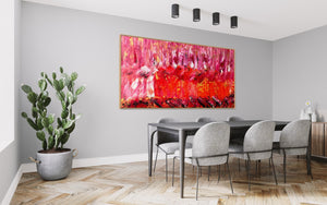 Summer Sunrise (91 cm x 182 cm)Textured Abstract Painting