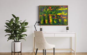 Colour Waves Number 3 (61 cm x 91 cm)Textured Abstract Painting by Joanne Daniel