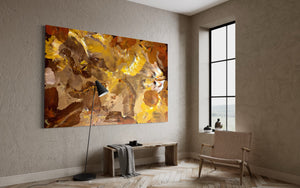 Raw Earth 121.8 cm x 182.8 cm Brown Textured Abstract Painting