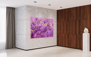 Lavendar Dioazine 121.8 cm x 182.8 cm Purple Textured Abstract Painting