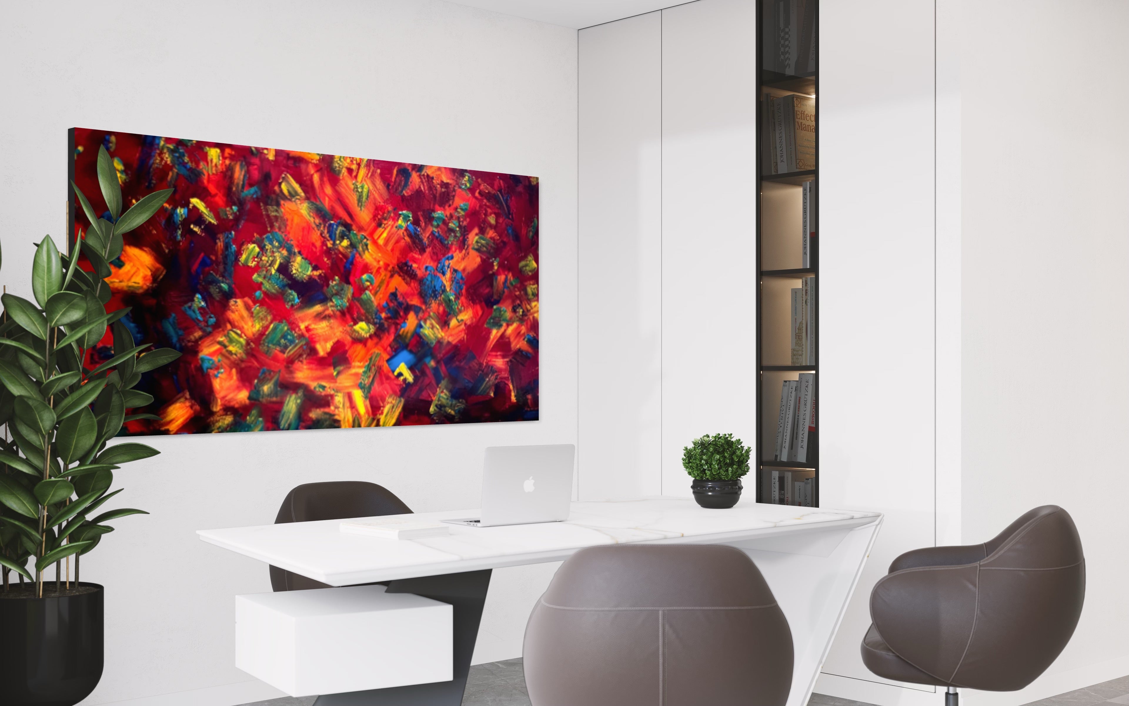 Heat Wave (182cm x 91cm) Original Abstract Painting by Australian Artist Joanne Daniel