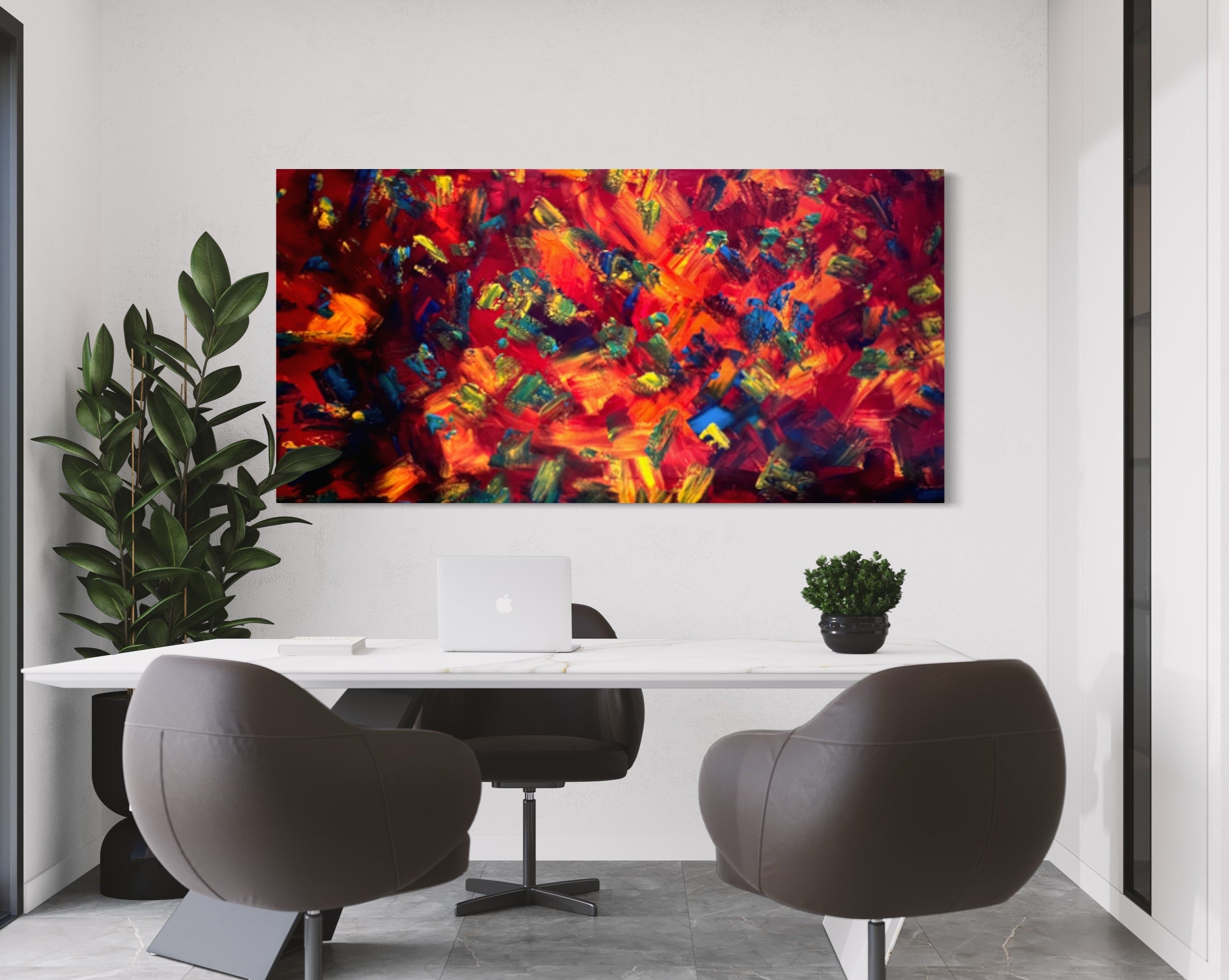 Heat Wave (182cm x 91cm) Original Abstract Painting by Australian Artist Joanne Daniel
