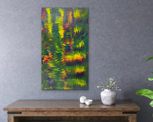 Colour Waves Number 3 (61 cm x 91 cm)Textured Abstract Painting by Joanne Daniel