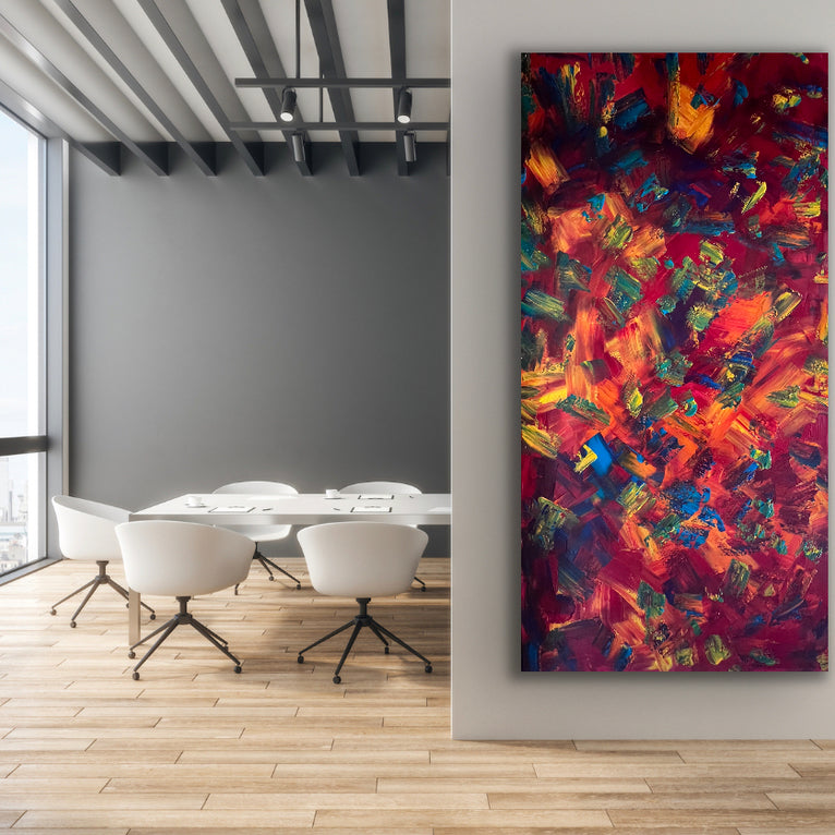 Heat Wave (182cm x 91cm) Original Abstract Painting by Australian Artist Joanne Daniel
