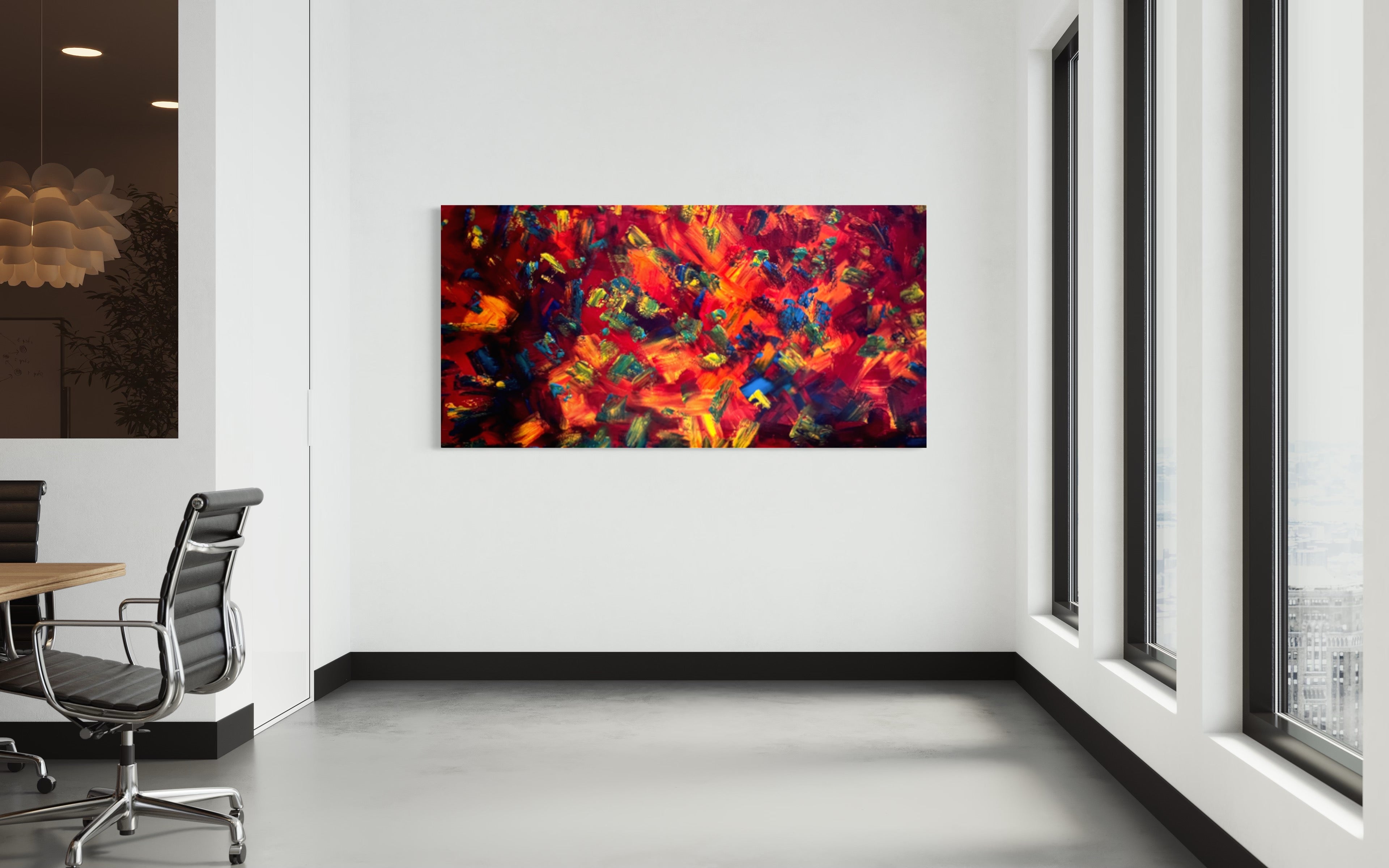 Heat Wave (182cm x 91cm) Original Abstract Painting by Australian Artist Joanne Daniel