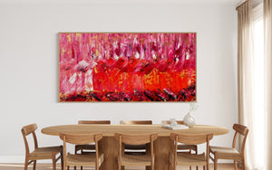 Summer Sunrise (91 cm x 182 cm)Textured Abstract Painting