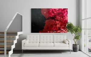 Red Violet 121.8 cm x 182.8 cm Violet Textured Abstract Painting