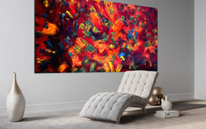 Heat Wave (182cm x 91cm) Original Abstract Painting by Australian Artist Joanne Daniel