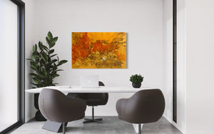 Burnt Desert 93 cm x  61 cm Orange Textured Abstract Painting
