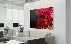 Red Violet 121.8 cm x 182.8 cm Violet Textured Abstract Painting