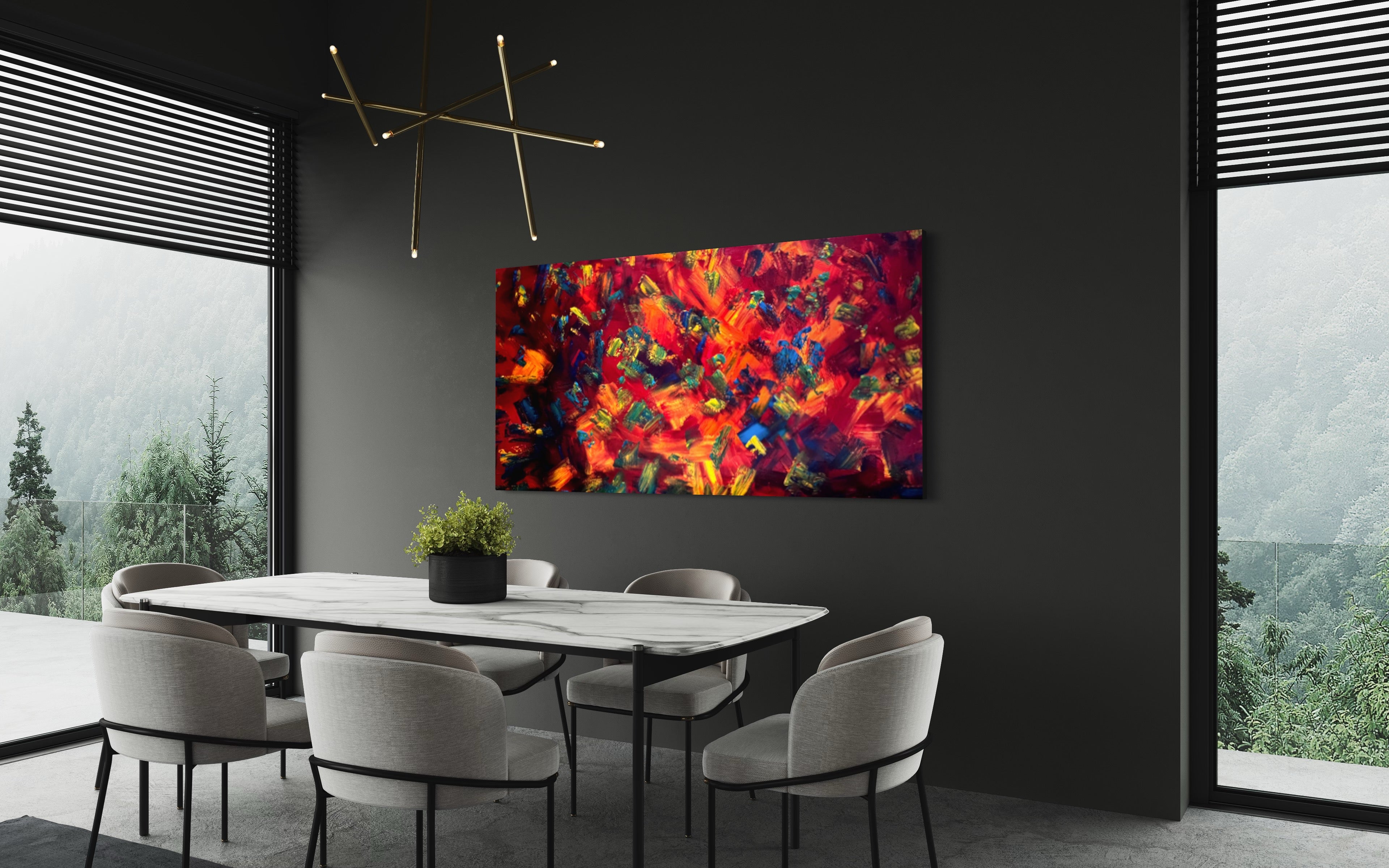 Heat Wave (182cm x 91cm) Original Abstract Painting by Australian Artist Joanne Daniel