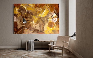 Raw Earth 121.8 cm x 182.8 cm Brown Textured Abstract Painting