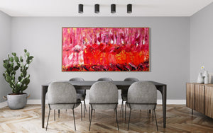 Summer Sunrise (91 cm x 182 cm)Textured Abstract Painting