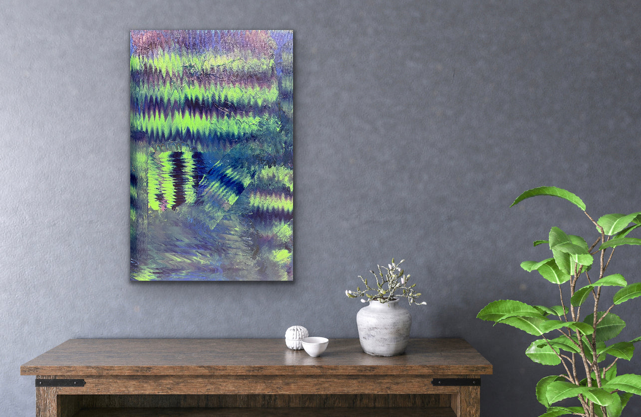 Colour Waves Number 1 (61 cm x 91 cm)Textured Abstract Painting by Joanne Daniel