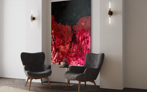 Red Violet 121.8 cm x 182.8 cm Violet Textured Abstract Painting