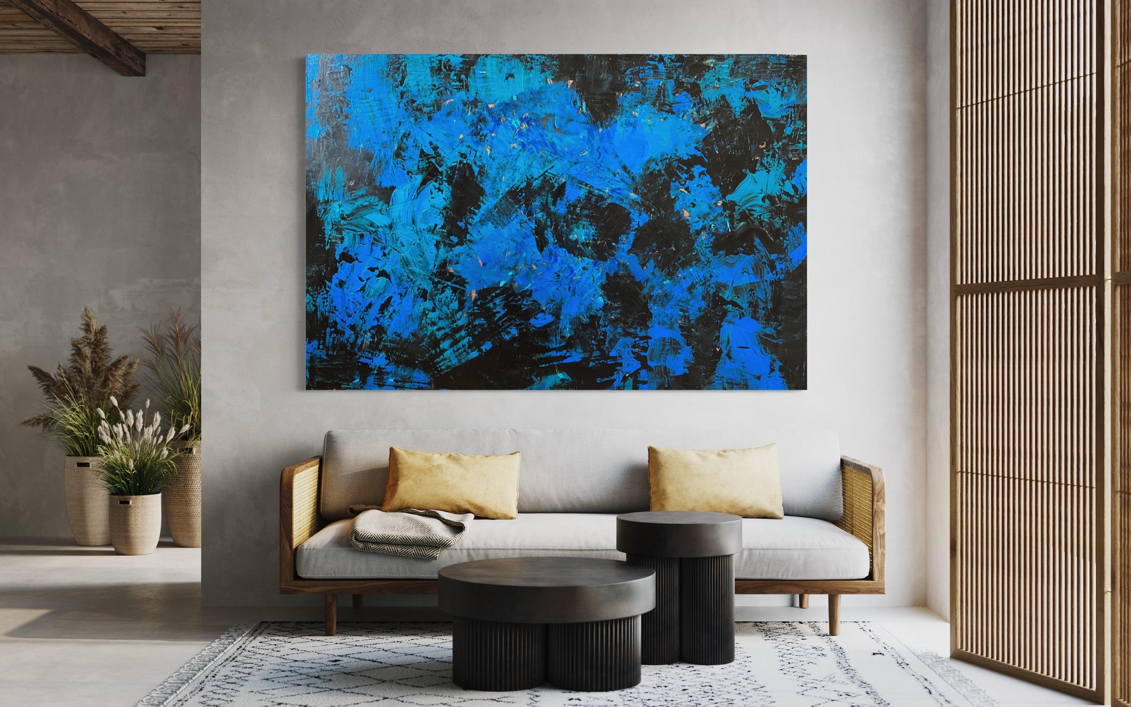 Blooming (121.8 cm x 182.8 cm) Original Abstract Painting by Joanne Daniel