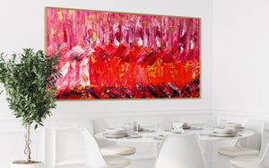 Summer Sunrise (91 cm x 182 cm)Textured Abstract Painting