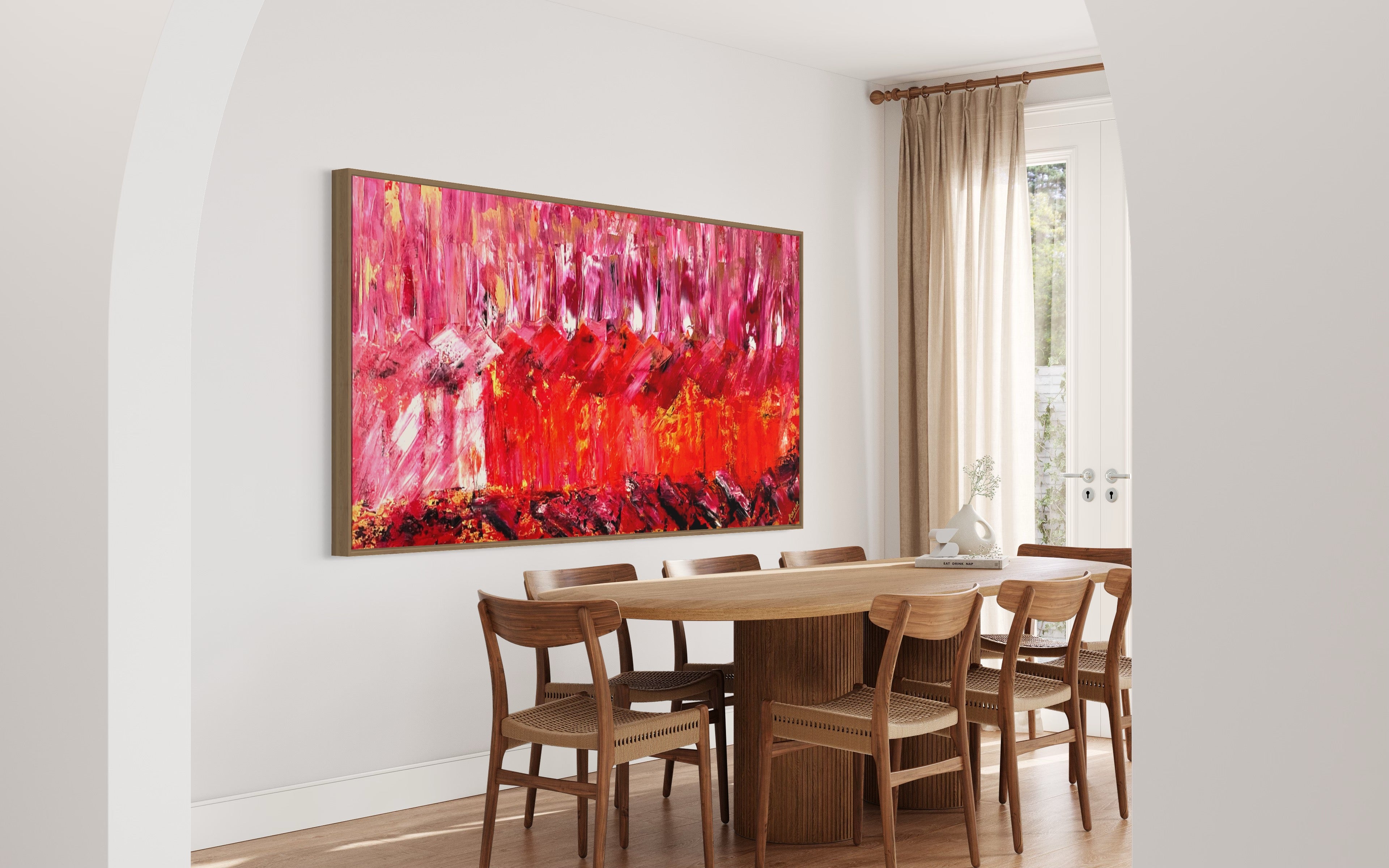 Summer Sunrise (91 cm x 182 cm)Textured Abstract Painting