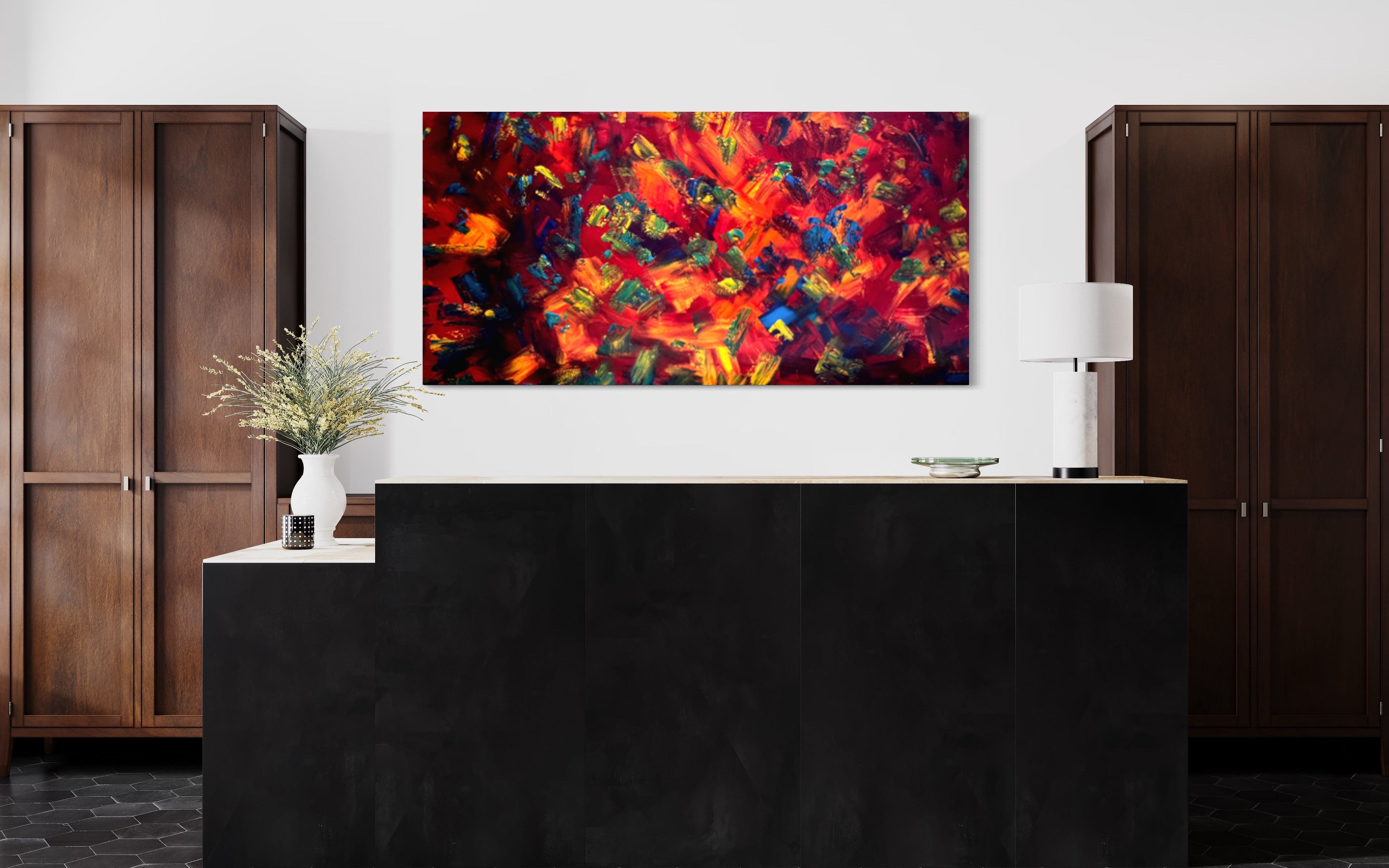 Heat Wave (182cm x 91cm) Original Abstract Painting by Australian Artist Joanne Daniel