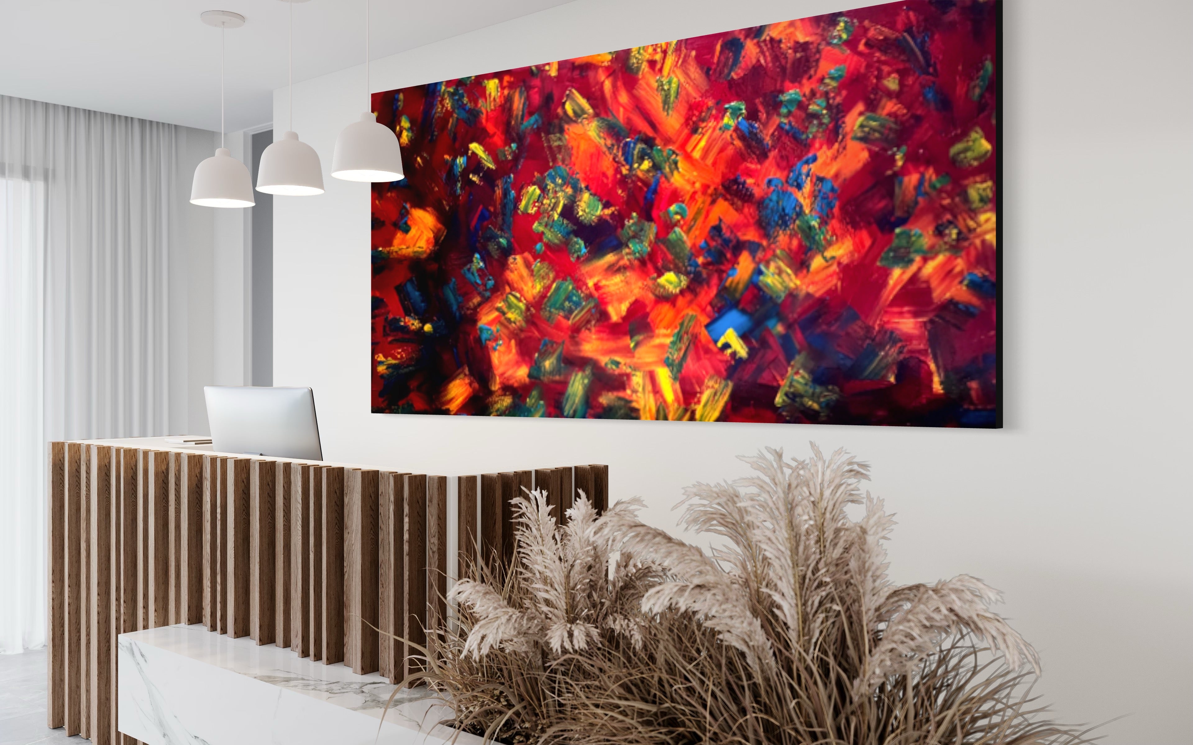 Heat Wave (182cm x 91cm) Original Abstract Painting by Australian Artist Joanne Daniel