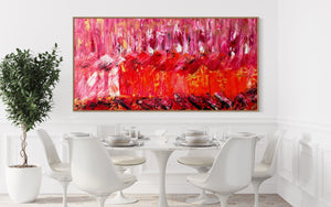 Summer Sunrise (91 cm x 182 cm)Textured Abstract Painting