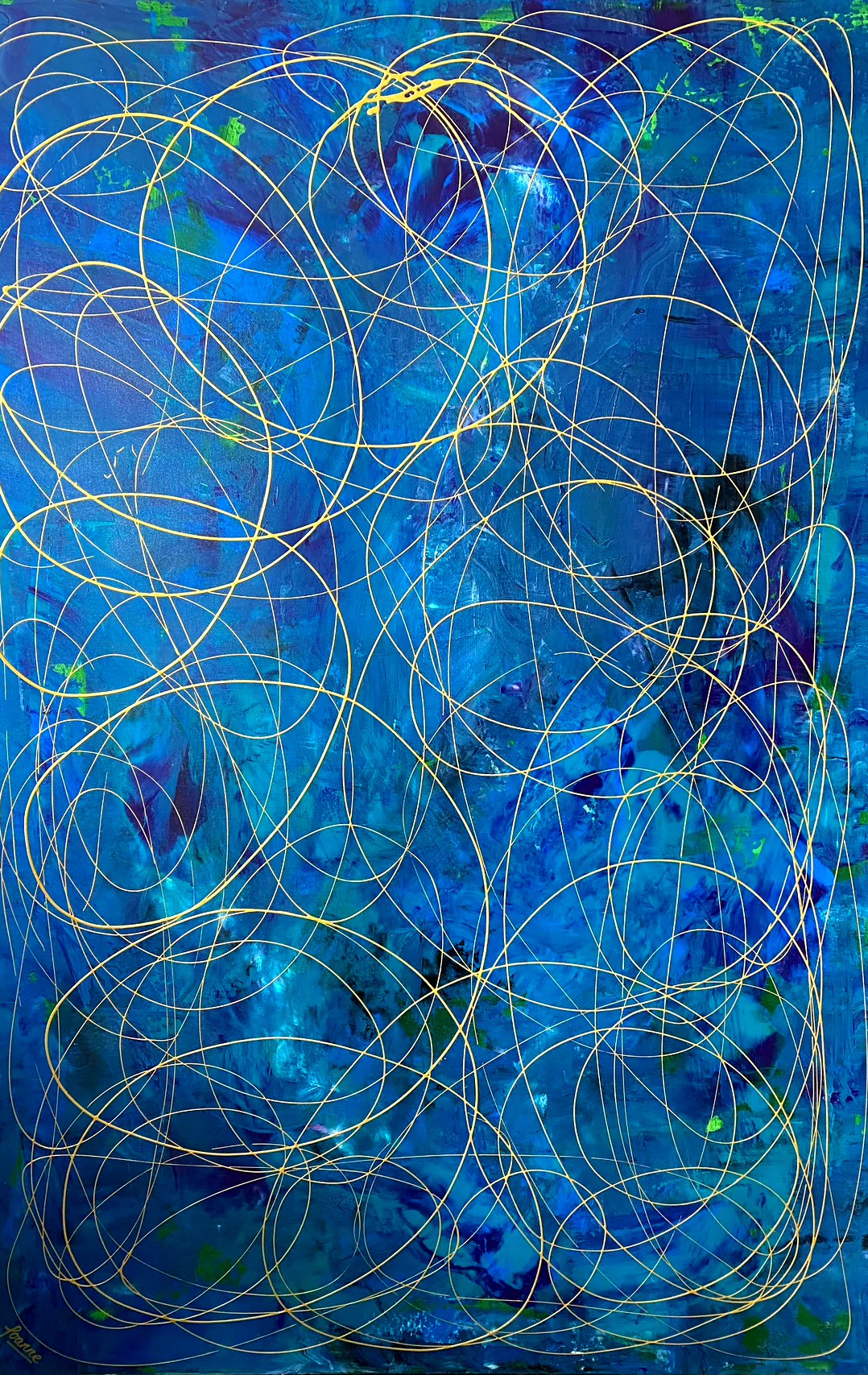 Hope Collection- Hope No 9 (121.8 cm x 182.8 cm) Abstract Painting by Joanne Daniel