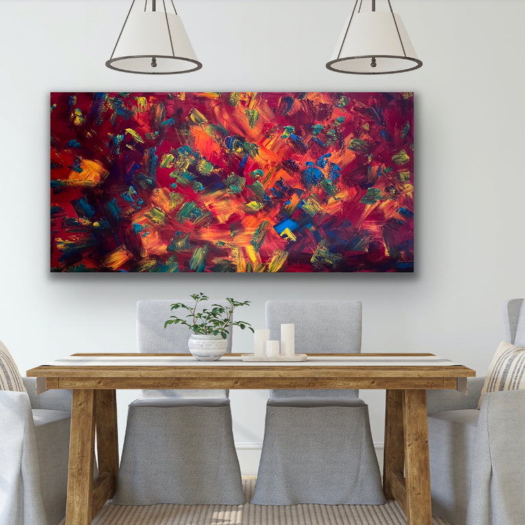 Heat Wave (182cm x 91cm) Original Abstract Painting by Australian Artist Joanne Daniel