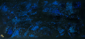 Midnight Sky 91 cm x 183 cm Blue Black Textured Abstract Painting by Joanne Daniel