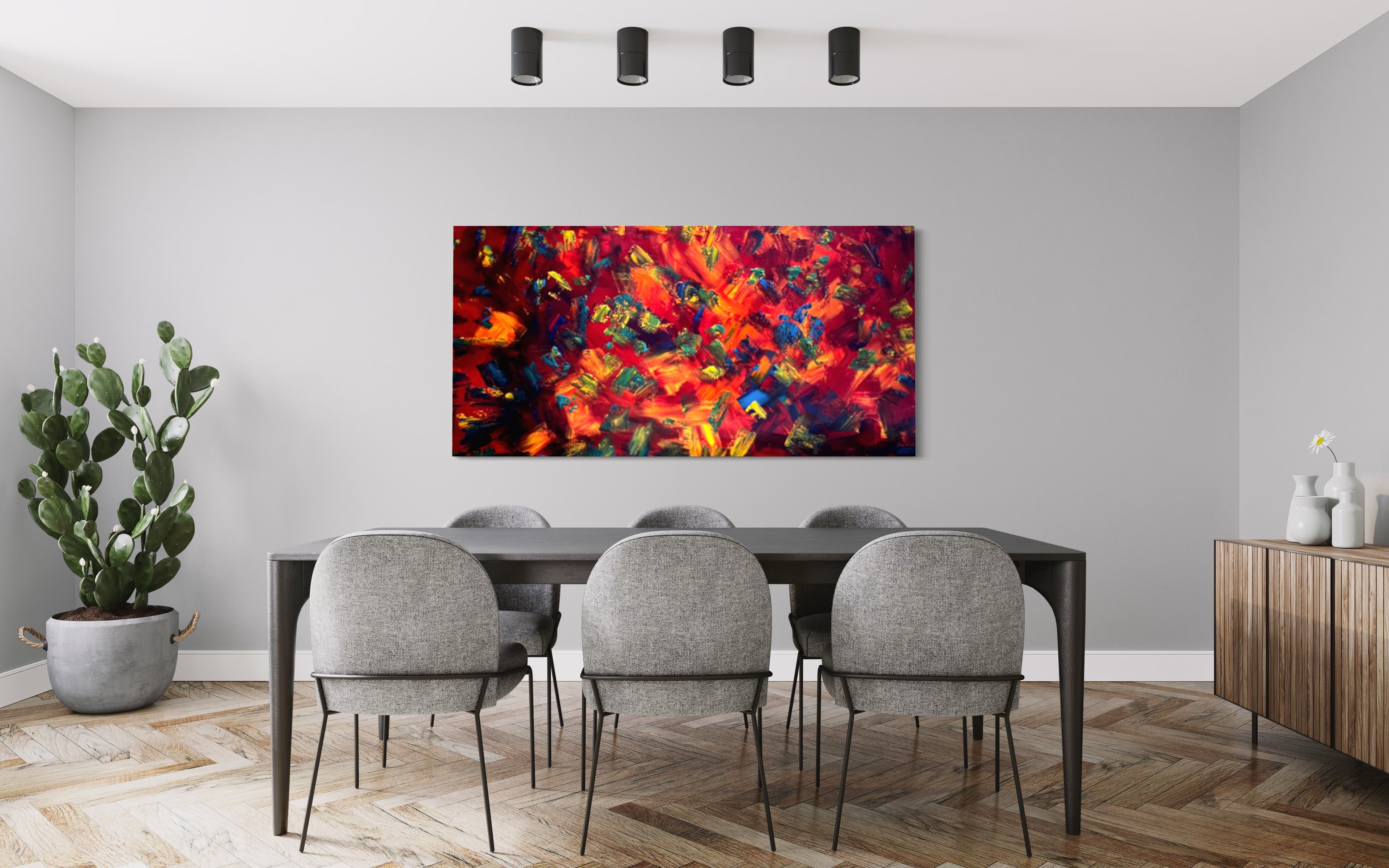 Heat Wave (182cm x 91cm) Original Abstract Painting by Australian Artist Joanne Daniel