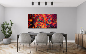 Heat Wave (182cm x 91cm) Original Abstract Painting by Australian Artist Joanne Daniel