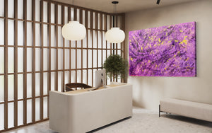 Lavendar Dioazine 121.8 cm x 182.8 cm Purple Textured Abstract Painting