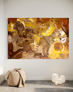 Raw Earth 121.8 cm x 182.8 cm Brown Textured Abstract Painting