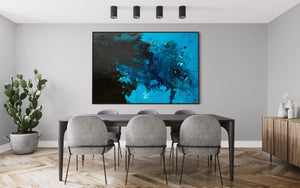 Deep Southern Ocean 121.8 cm x 182.8 cm Light Blue Textured Abstract Painting