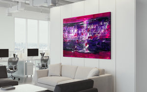 PINK 121 cm x 182 cm Textured Abstract Painting by Joanne Daniel