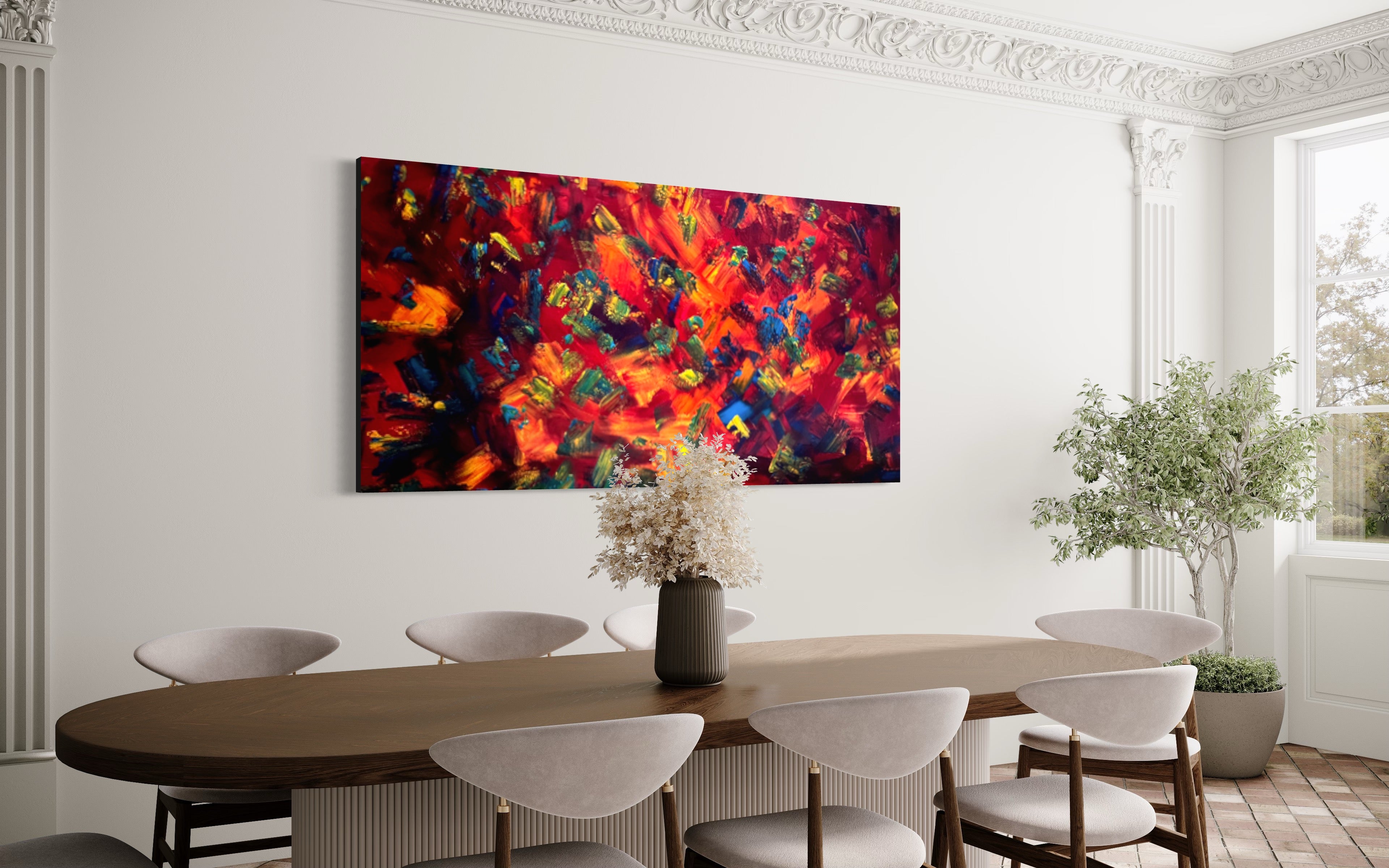 Heat Wave (182cm x 91cm) Original Abstract Painting by Australian Artist Joanne Daniel