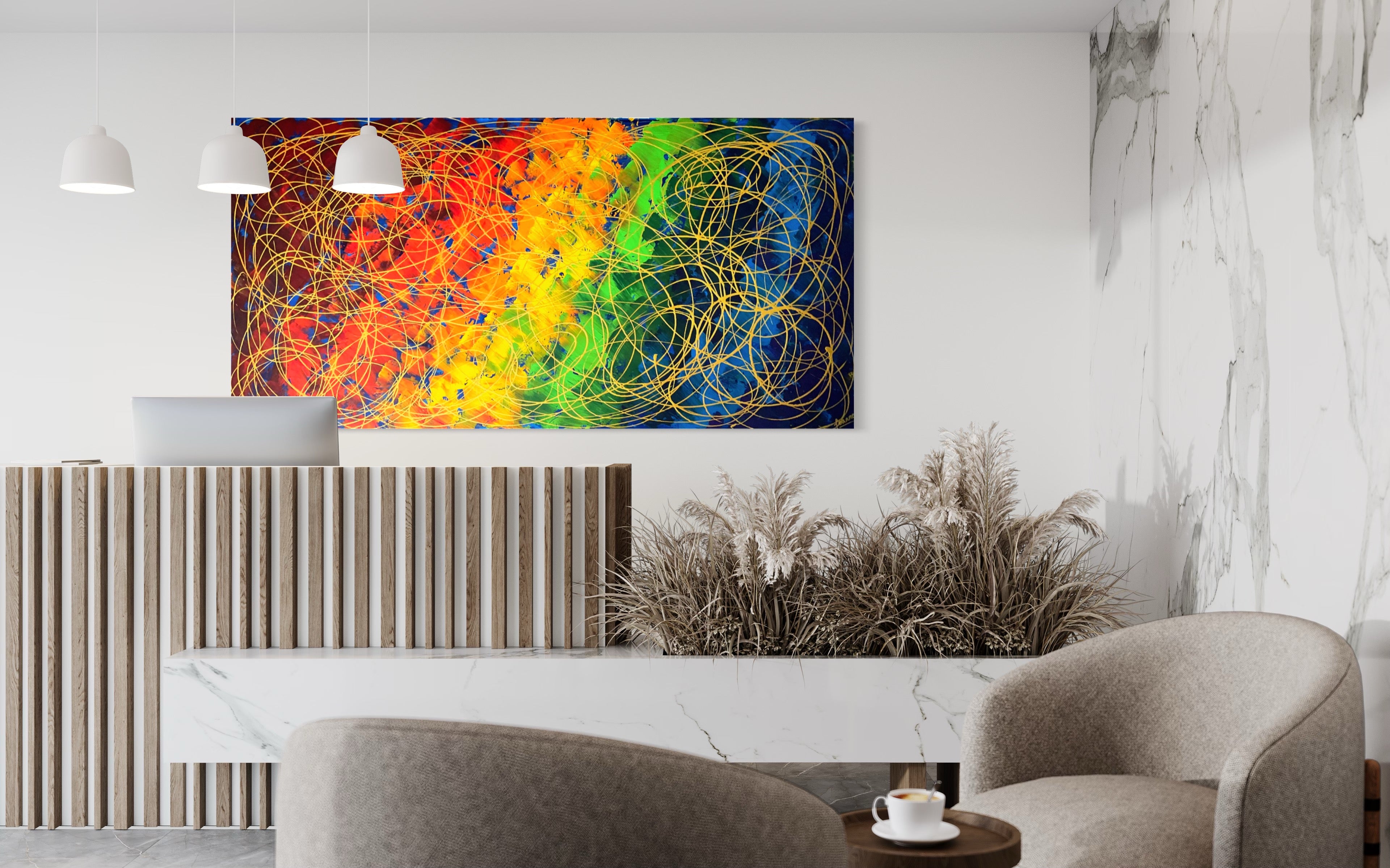 The Promise Collection- The Promise No. 2 (91 cm x 182 cm)Textured Abstract Painting
