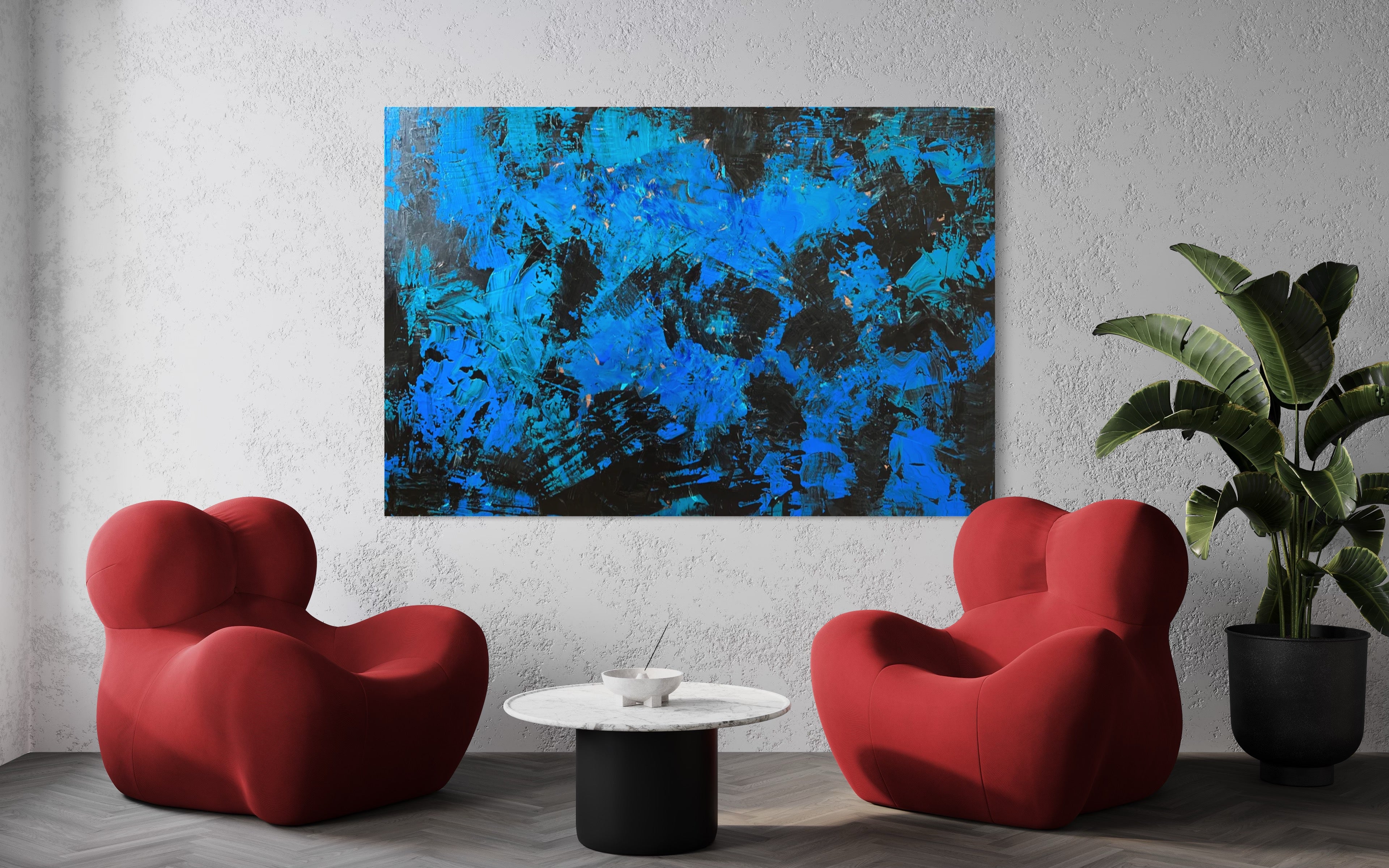 Blooming (121.8 cm x 182.8 cm) Original Abstract Painting by Joanne Daniel