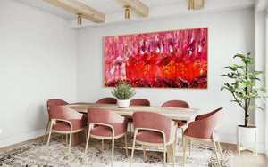 Summer Sunrise (91 cm x 182 cm)Textured Abstract Painting