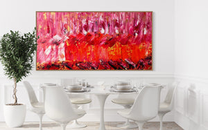 Summer Sunrise (91 cm x 182 cm)Textured Abstract Painting